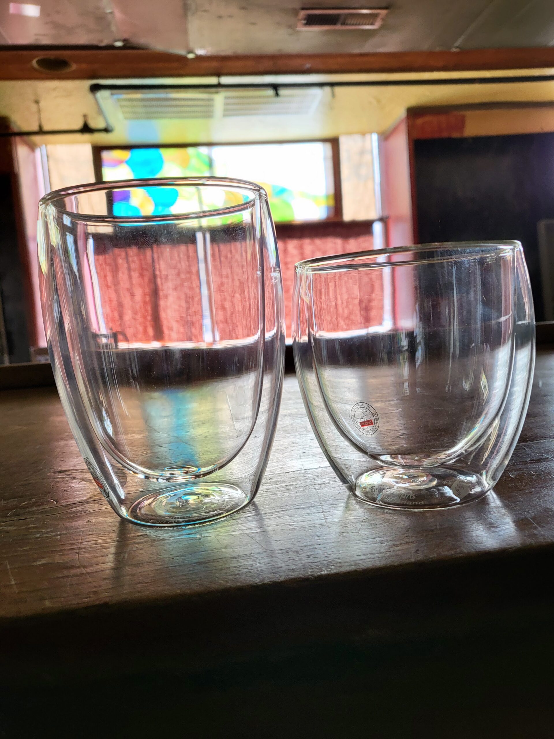 Pavina Double Wall Glass Cups (Set of 2)